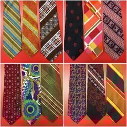 1970s Wide Polyester Necktie by the bundle